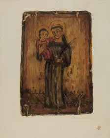 Santos Retablos, 1936. Creator: Maude Valle