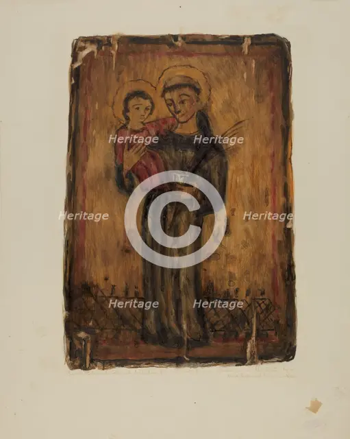 Santos Retablos, 1936. Creator: Maude Valle.