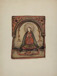 Santos Retablos, 1936. Creator: Maude Valle