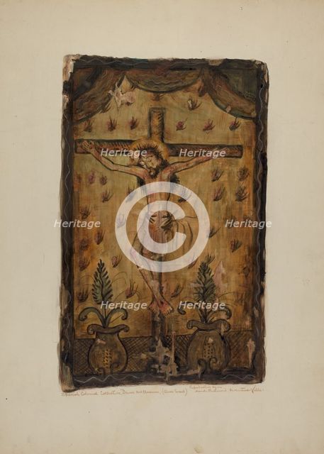 Santos Retablos, 1936. Creator: Maude Valle.