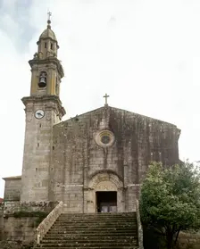 Santa Coloma church, Rianxo, Galicia, Spain, built 15th cent and later reformed (2001). Creator: LTL