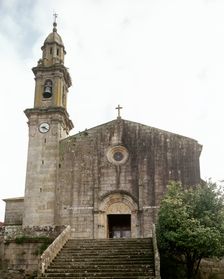 Santa Coloma church, Rianxo, Galicia, Spain, built 15th cent and later reformed (2001). Creator: LTL
