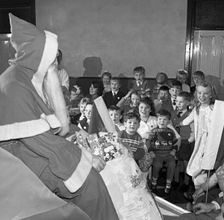 Santa Claus at a Methodist church in Swinton, South Yorkshire, 1964. Creator: Michael Walters