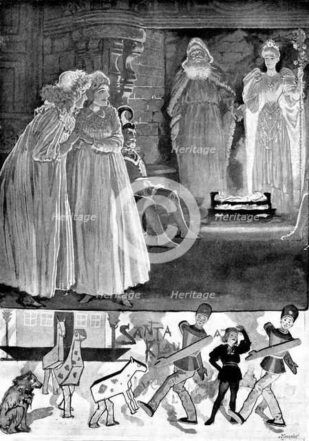 "Santa Claus" at the Lyceum Theatre, 1895. Creator: George Meisenbach.