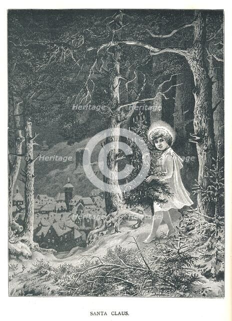 Santa Claus.Illustration From The Strand Magazine January-June 1891 Artist: Unknown