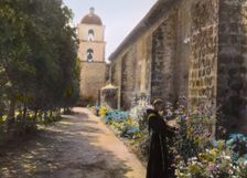 Santa Barbara Mission, 2201 Laguna Street, Santa Barbara, California, 1917. Creator: Frances Benjamin Johnston