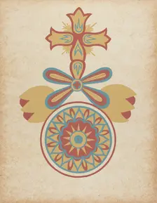 Santa Barbara Mission Doorway Design from the portfolio "Decorative Art...", 1935/1942. Creator: Unknown