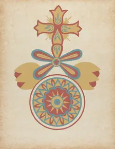 Santa Barbara Mission Doorway Design from the portfolio "Decorative Art...", 1935/1942. Creator: Unknown