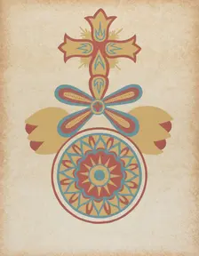 Santa Barbara Mission Doorway Design from the portfolio "Decorative Art...",1935/1942. Creator: Unknown