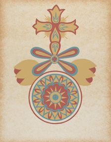 Santa Barbara Mission Doorway Design from the portfolio "Decorative Art...",1935/1942. Creator: Unknown