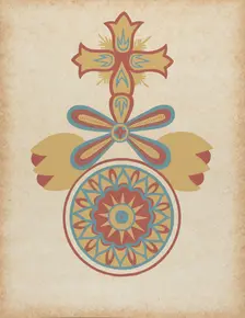 Santa Barbara Mission Doorway Design from the portfolio "Decorative Art...", 1935/1942. Creator: Unknown