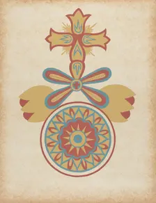 Santa Barbara Mission Doorway Design from the portfolio "Decorative Art...", 1935/1942. Creator: Unknown