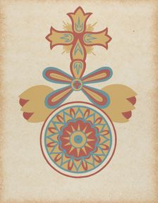 Santa Barbara Mission Doorway Design from the portfolio "Decorative Art...", 1935/1942. Creator: Unknown