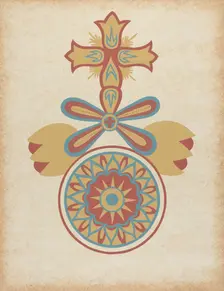Santa Barbara Mission Doorway Design from the portfolio "Decorative Art...", 1935/1942. Creator: Unknown