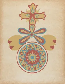 Santa Barbara Mission Doorway Design from the portfolio "Decorative Art...", 1935/1942. Creator: Unknown