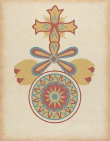 Santa Barbara Mission Doorway Design from the portfolio "Decorative Art...", 1935/1942. Creator: Unknown