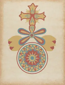 Santa Barbara Mission Doorway Design from the portfolio "Decorative Art...", 1935/1942. Creator: Unknown
