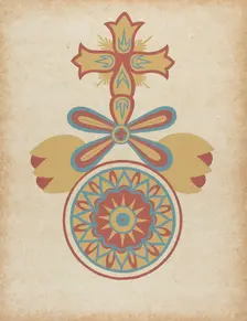 Santa Barbara Mission Doorway Design from the portfolio "Decorative Art...", 1935/1942. Creator: Unknown