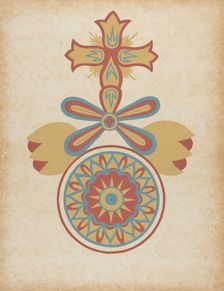 Santa Barbara Mission Doorway Design from the portfolio "Decorative Art...", 1935/1942. Creator: Unknown
