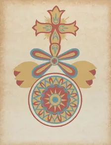 Santa Barbara Mission Doorway Design from the portfolio "Decorative Art...", 1935/1942. Creator: Unknown