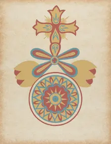 Santa Barbara Mission Doorway Design from the portfolio "Decorative Art...", 1935/1942. Creator: Unknown