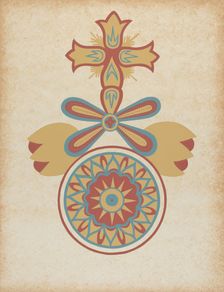 Santa Barbara Mission Doorway Design from the portfolio "Decorative Art...", 1935/1942. Creator: Unknown