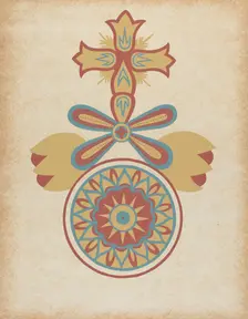 Santa Barbara Mission Doorway Design from the portfolio "Decorative Art...", 1935/1942. Creator: Unknown