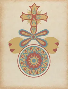 Santa Barbara Mission Doorway Design from the portfolio "Decorative Art...", 1935/1942. Creator: Unknown