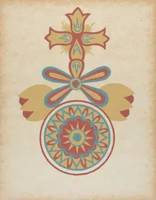 Santa Barbara Mission Doorway Design from the portfolio "Decorative Art...", 1935/1942. Creator: Unknown