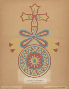 Santa Barbara Mission Doorway Design from the portfolio "Decorative Art...", 1935/1942. Creator: Unknown