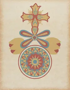 Santa Barbara Mission Doorway Design from the portfolio "Decorative Art...", 1935/1942. Creator: Unknown