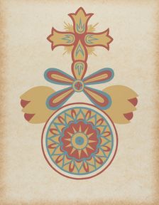 Santa Barbara Mission Doorway Design from the portfolio "Decorative Art...", 1935/1942. Creator: Unknown