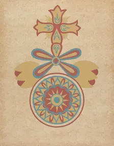 Santa Barbara Mission Doorway Design from the portfolio "Decorative Art...", 1935/1942. Creator: Unknown