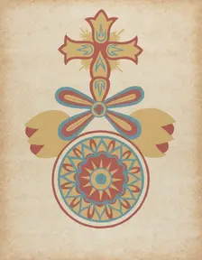 Santa Barbara Mission Doorway Design from the portfolio "Decorative Art...", 1935/1942. Creator: Unknown