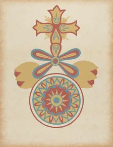 Santa Barbara Mission Doorway Design from the portfolio "Decorative Art...", 1935/1942. Creator: Unknown