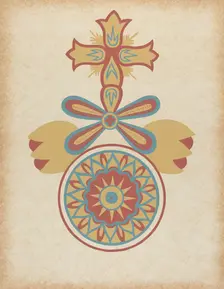 Santa Barbara Mission Doorway Design from the portfolio "Decorative Art...", 1935/1942. Creator: Unknown