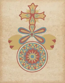 Santa Barbara Mission Doorway Design from the portfolio "Decorative Art...", 1935/1942. Creator: Unknown