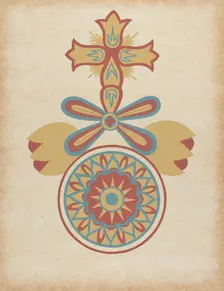 Santa Barbara Mission Doorway Design from the portfolio "Decorative Art...", 1935/1942. Creator: Unknown