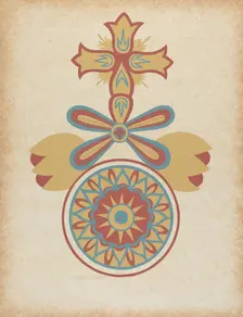 Santa Barbara Mission Doorway Design from the portfolio "Decorative Art...", 1935/1942. Creator: Unknown