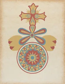 Santa Barbara Mission Doorway Design from the portfolio "Decorative Art...", 1935/1942. Creator: Unknown