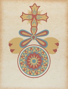 Santa Barbara Mission Doorway Design from the portfolio "Decorative Art...", 1935/1942. Creator: Unknown