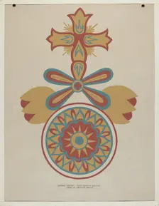 Santa Barbara Mission Doorway Design from the portfolio "Decorative Art...", 1935/1942. Creator: Unknown
