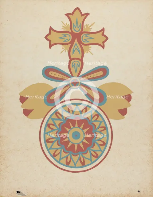 Santa Barbara Mission Doorway Design from the portfolio "Decorative Art...", 1935/1942. Creator: Unknown.