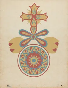 Santa Barbara Mission Doorway Design from the portfolio "Decorative Art...", 1935/1942. Creator: Unknown