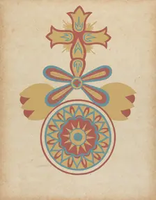 Santa Barbara Mission Doorway Design from the portfolio "Decorative Art...", 1935/1942. Creator: Unknown