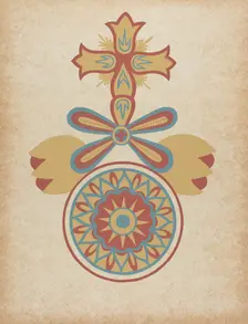 Santa Barbara Mission Doorway Design from the portfolio "Decorative Art...", 1935/1942. Creator: Unknown