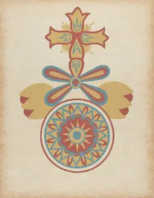 Santa Barbara Mission Doorway Design from the portfolio "Decorative Art...", 1935/1942. Creator: Unknown