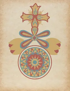 Santa Barbara Mission Doorway Design from the portfolio "Decorative Art...", 1935/1942. Creator: Unknown