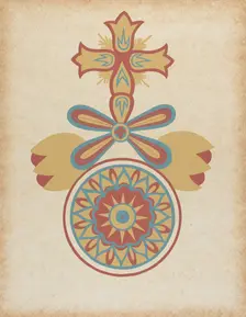 Santa Barbara Mission Doorway Design from the portfolio "Decorative Art...", 1935/1942. Creator: Unknown