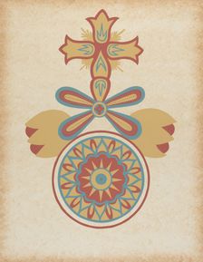 Santa Barbara Mission Doorway Design from the portfolio "Decorative Art...", 1935/1942. Creator: Unknown